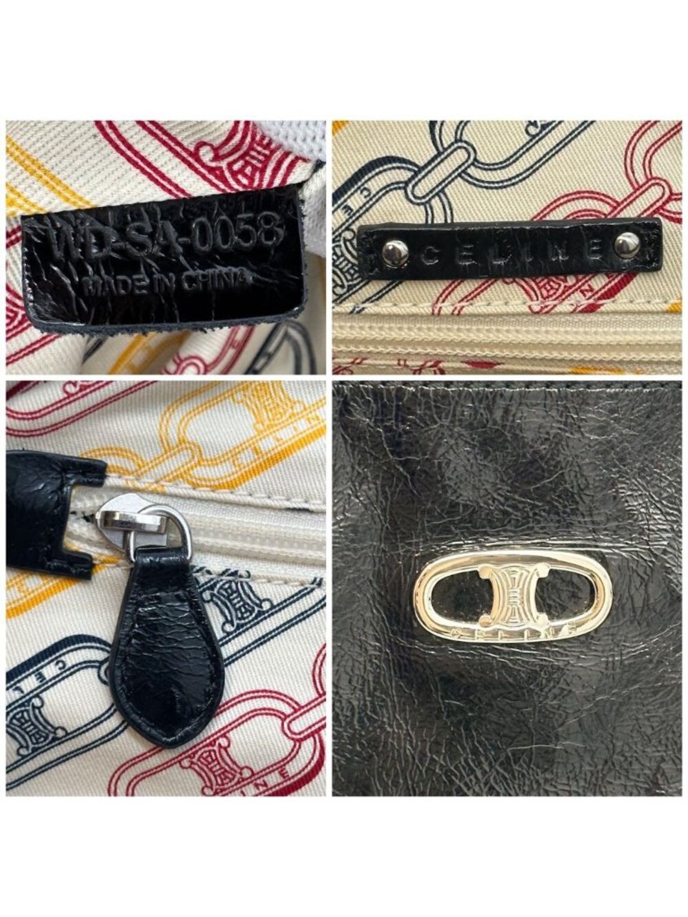 Celine Triomphe Leather Tote Black - Picture 14 of 15